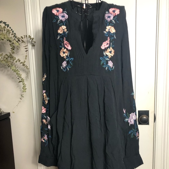 🦋NWT Free People Mia Gauze Embroidered Mini Dress - Picture 7 of 8